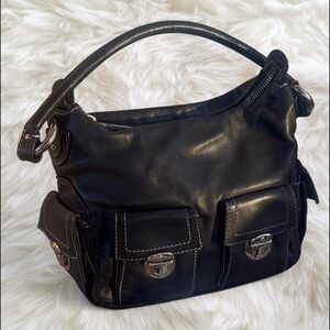 Marc Jacobs Small Multi Pocket "Blake"
Leather Shoulder Bag with Silver Hardware